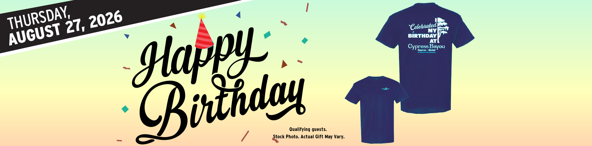 Promotion - Birthday Tshirt Giveaway– August 2026