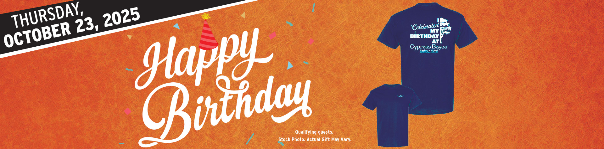 Promotion - Birthday Tshirt Giveaway– October 2025