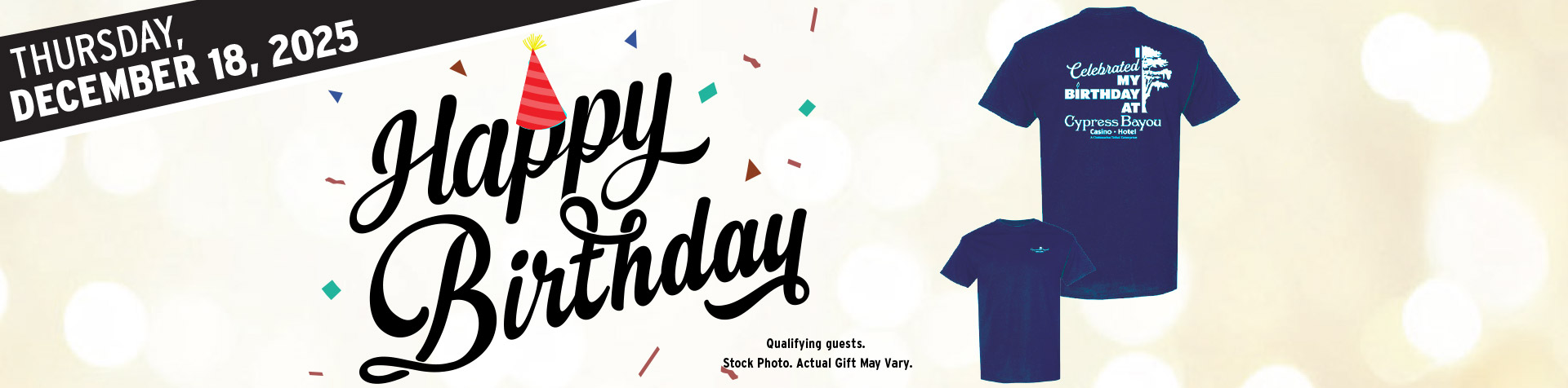 Promotion - Birthday Tshirt Giveaway– December 2025